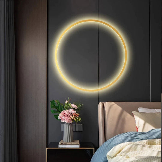 Minimalist Halo Ring LED Wall Light for Cozy Indoor Ambiance
