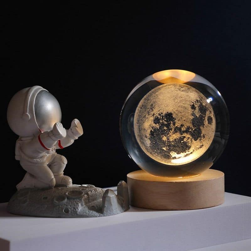 Solar System Crystal Ball Night Light for Bedside Ambient Decor