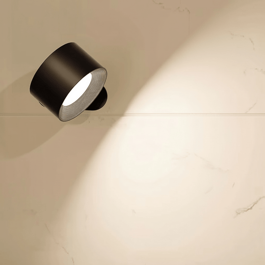 Minimalist Round Rechargeable LED Wall Lamp for Bedside and Hallway
