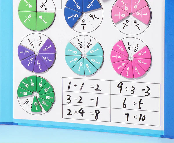 Magnetic Fraction Learning Board for Montessori Math Practice