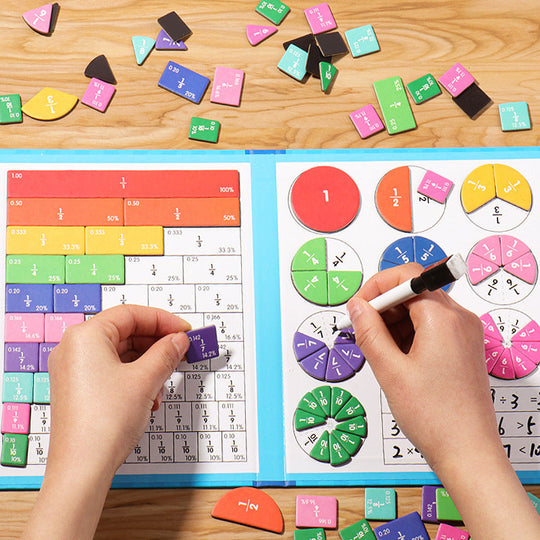 Magnetic Fraction Learning Board for Montessori Math Practice