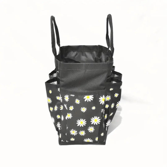 Floral Oxford Garden Tool Organizer Bag for Patio and Yard Work