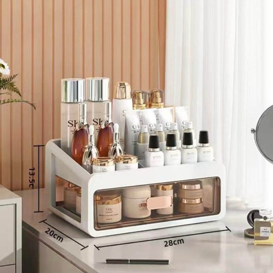Clear Tiered Cosmetic Storage Organizer for Vanity and Bathroom