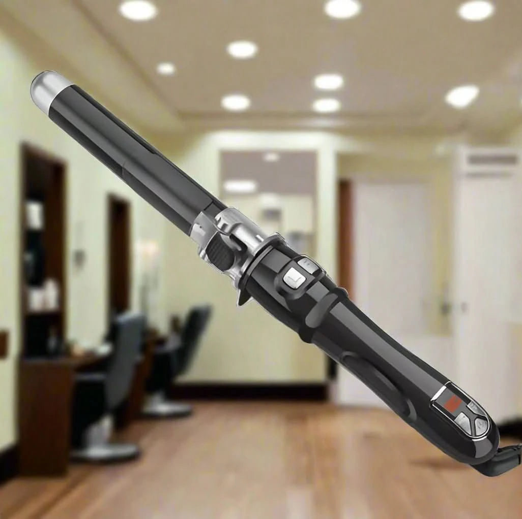 Cordless curling iron in salon