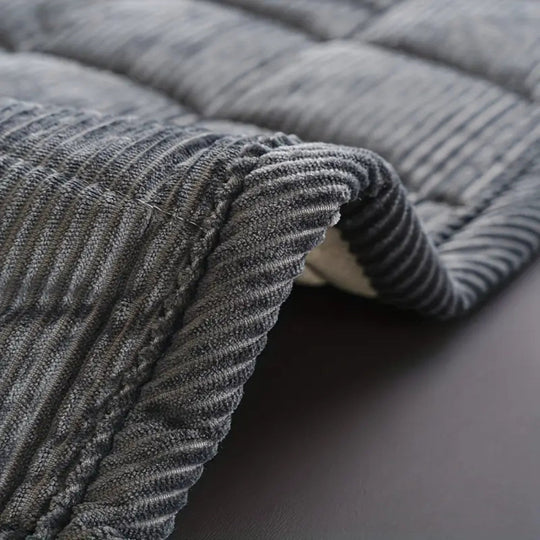 Quilted Plush Sofa Cover with Non-Slip Backing for Living Room Furniture