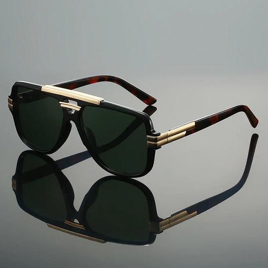 Oversized Double-Bridge Pilot Sunglasses for Everyday UV Protection