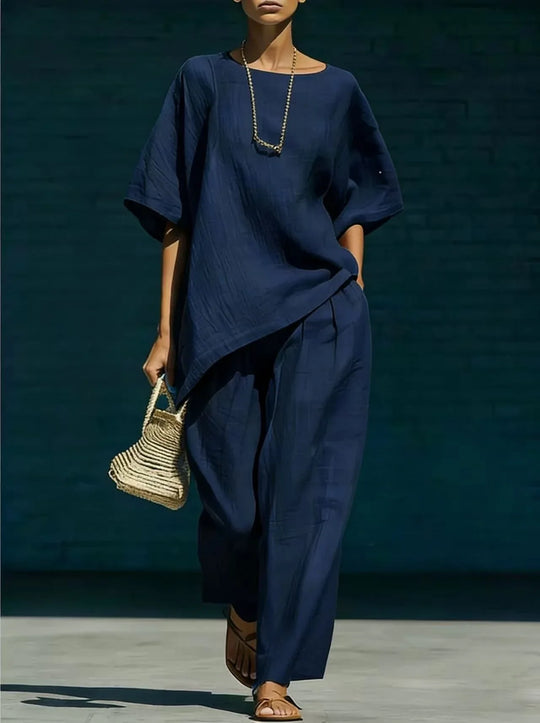 Relaxed Linen Two Piece Set for Summer