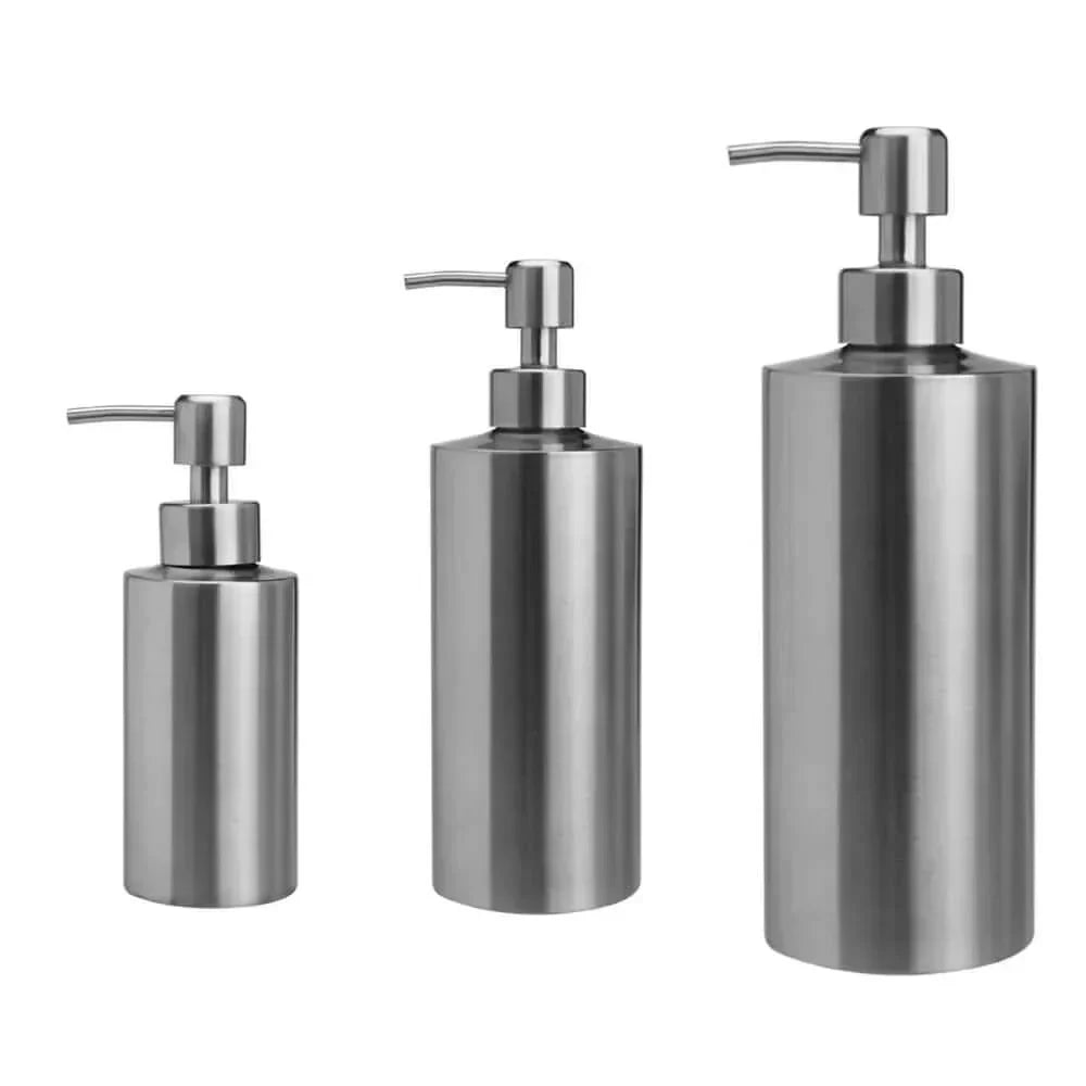 Three sizes of stainless steel soap dispenser
