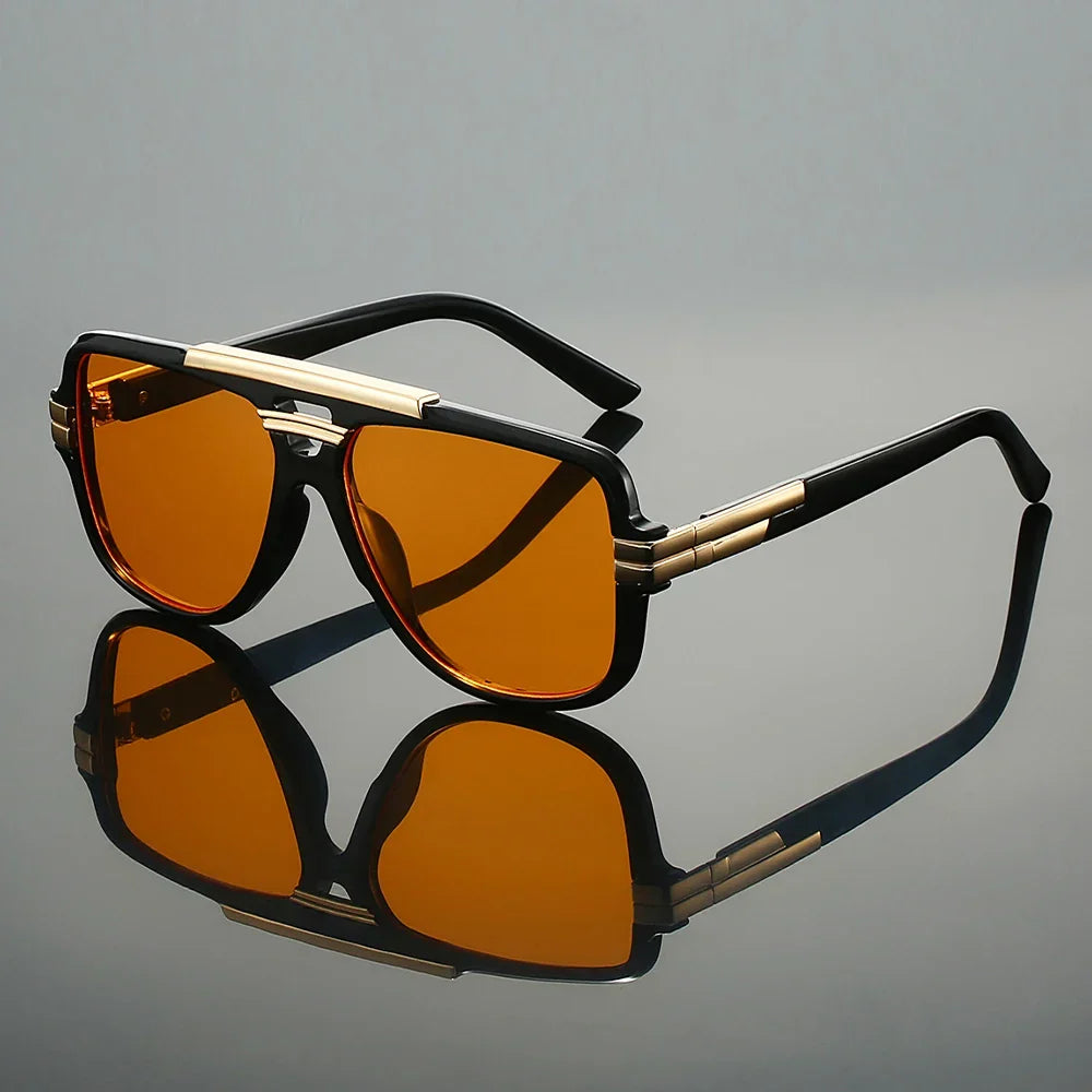 Oversized Double-Bridge Pilot Sunglasses for Everyday UV Protection