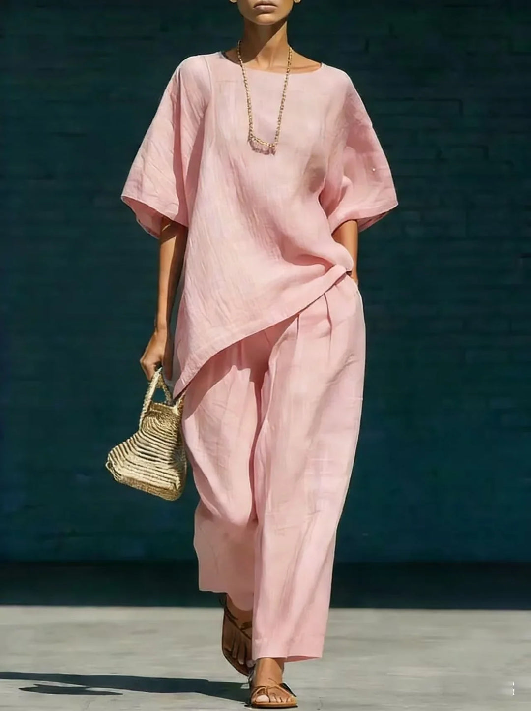Relaxed Linen Two Piece Set for Summer