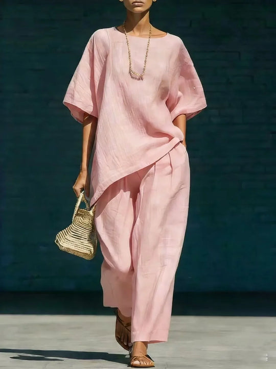 Relaxed Linen Two Piece Set for Summer
