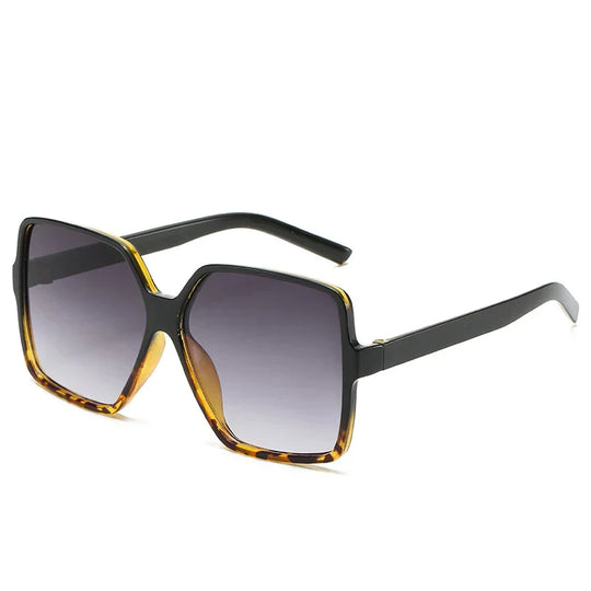 Oversized Gradient Square Sunglasses with UV400 Protection for Women