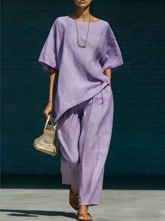 Relaxed Linen Two Piece Set for Summer