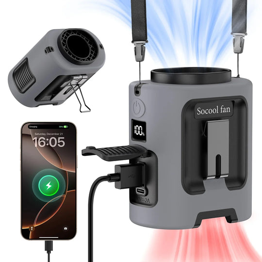 Portable Rechargeable Waist Fan for Outdoor and Travel Cooling