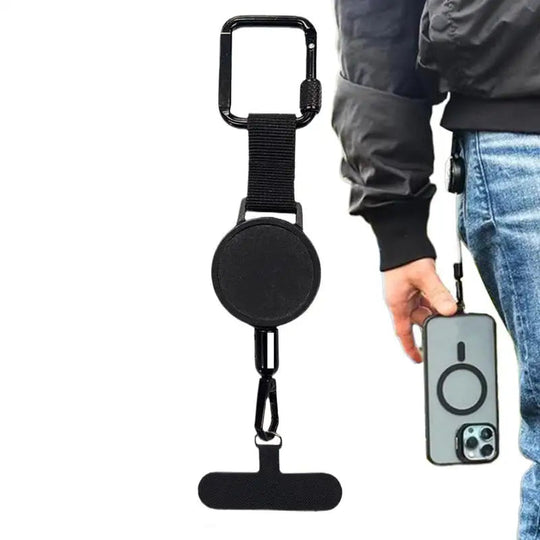 Retractable Anti-Theft Phone Security Tether Holder for Travel and Commuting
