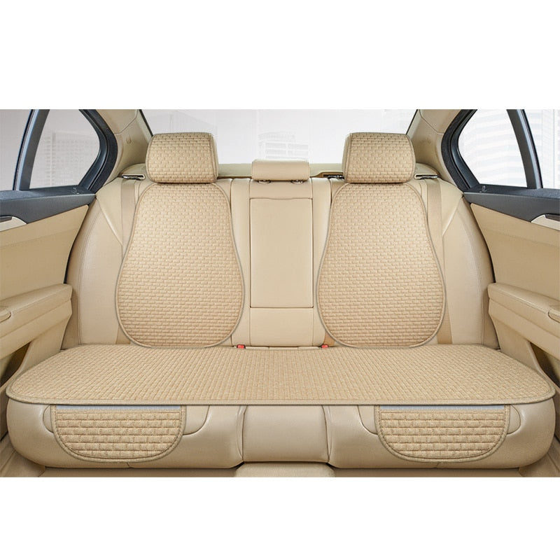 Universal Anti Slip Linen Car Seat Cushion Cover Mat for Front and Rear Seats