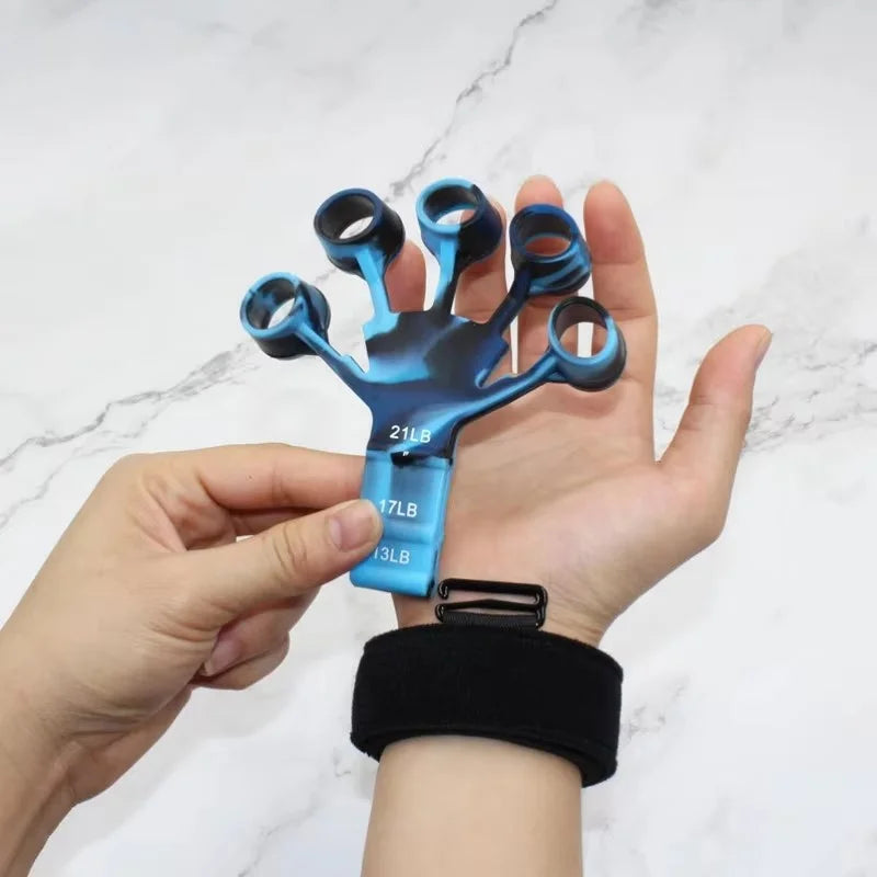 Finger exerciser stretched