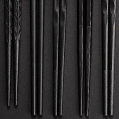 Black chopsticks styles flat lay