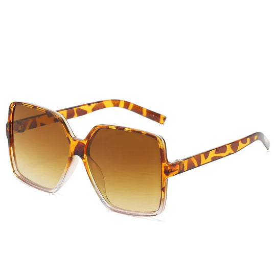 Oversized Gradient Square Sunglasses with UV400 Protection for Women