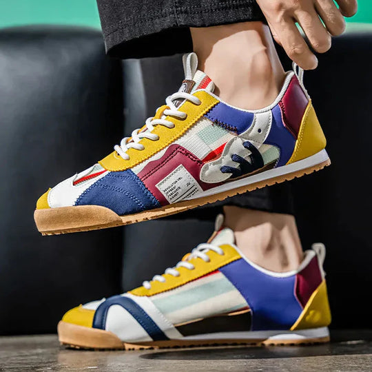 Colorful Retro Low Top Sneakers for Casual and Summer Wear
