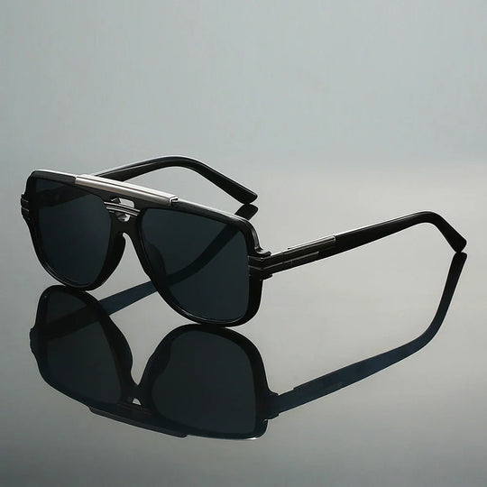 Oversized Double-Bridge Pilot Sunglasses for Everyday UV Protection