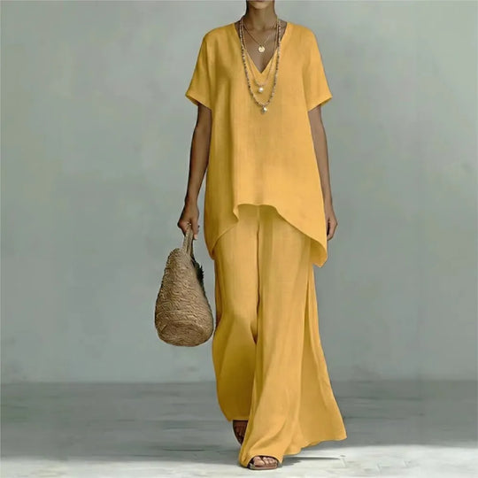 Relaxed Linen Two-Piece Set for Summer Days