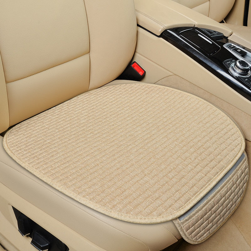 Universal Anti Slip Linen Car Seat Cushion Cover Mat for Front and Rear Seats