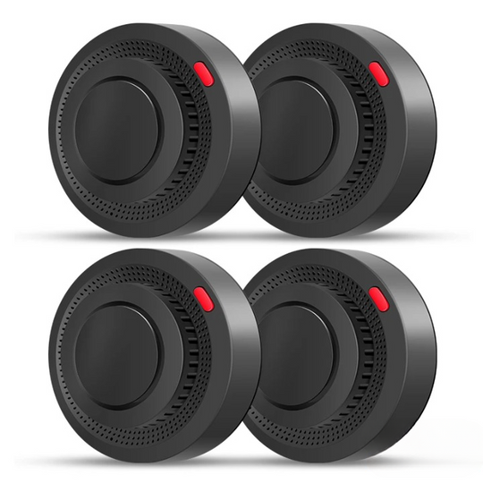 Smart WiFi smoke detector Black 4PCS