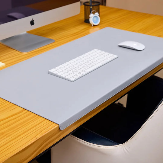 Gray desk mat