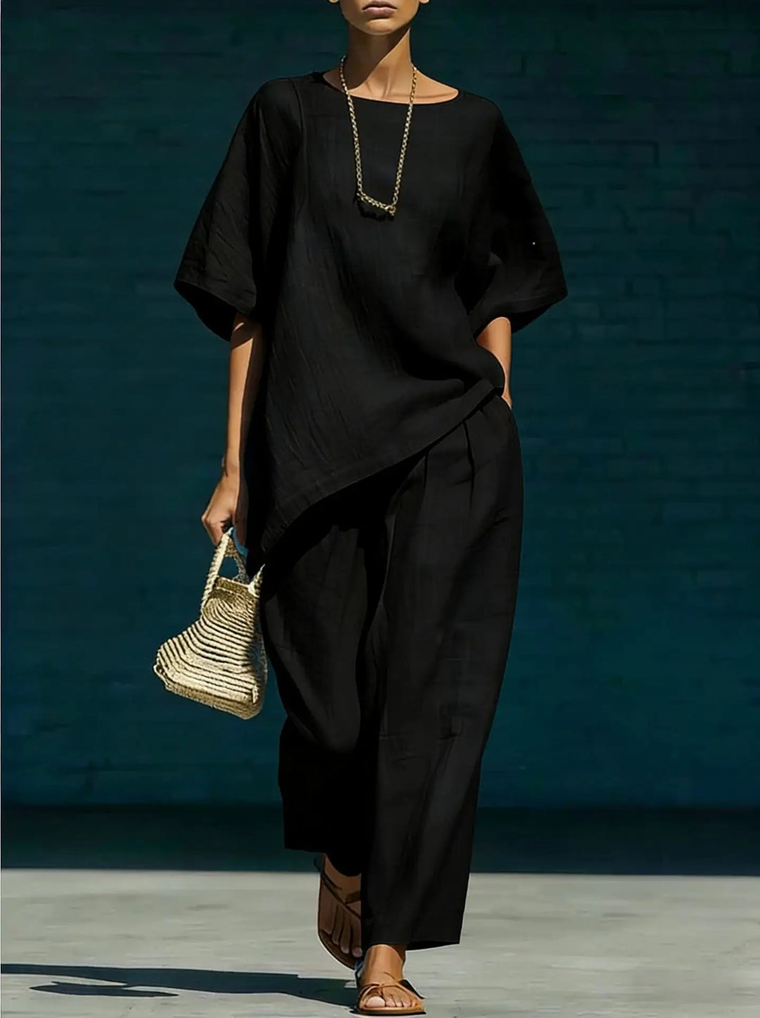 Relaxed Linen Two Piece Set for Summer