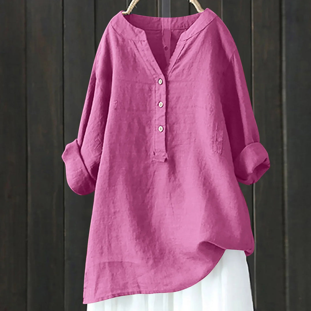 Relaxed Cotton Linen Shirt for Casual Summer Days