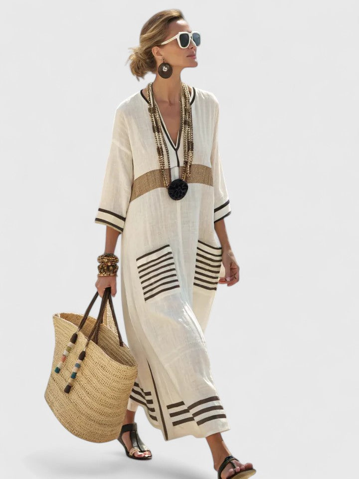 Elegant Flowing Full Length Maxi Dress for Day to Evening