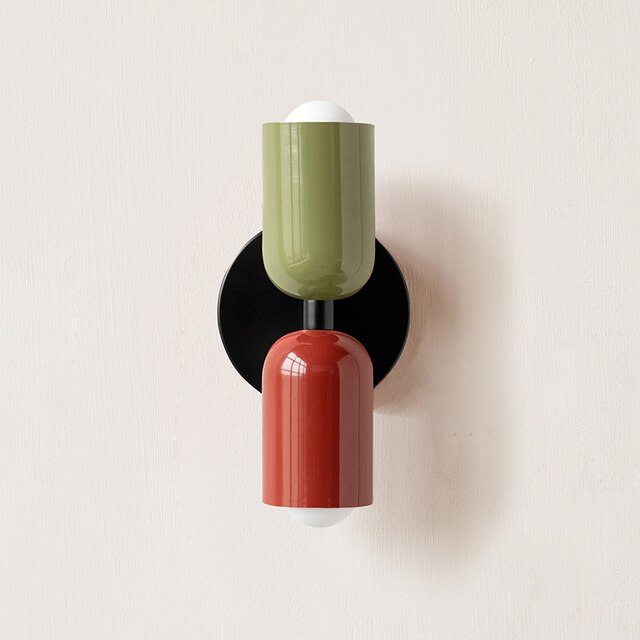 Macaroon Dual Globe LED Wall Sconce for Bedroom and Hallway