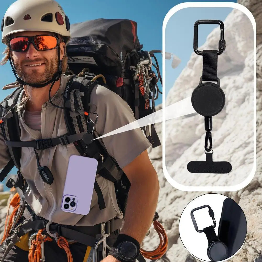 Retractable Anti-Theft Phone Security Tether Holder for Travel and Commuting