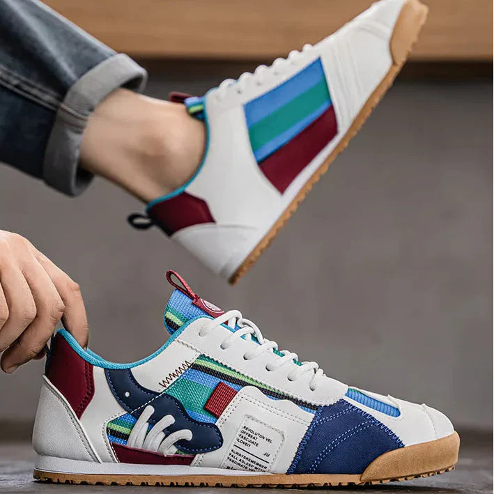 Colorful Retro Low Top Sneakers for Casual and Summer Wear