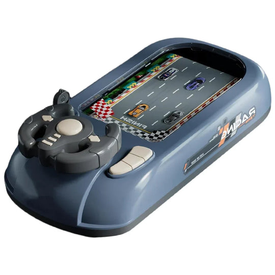 Dark blue driving simulator toy