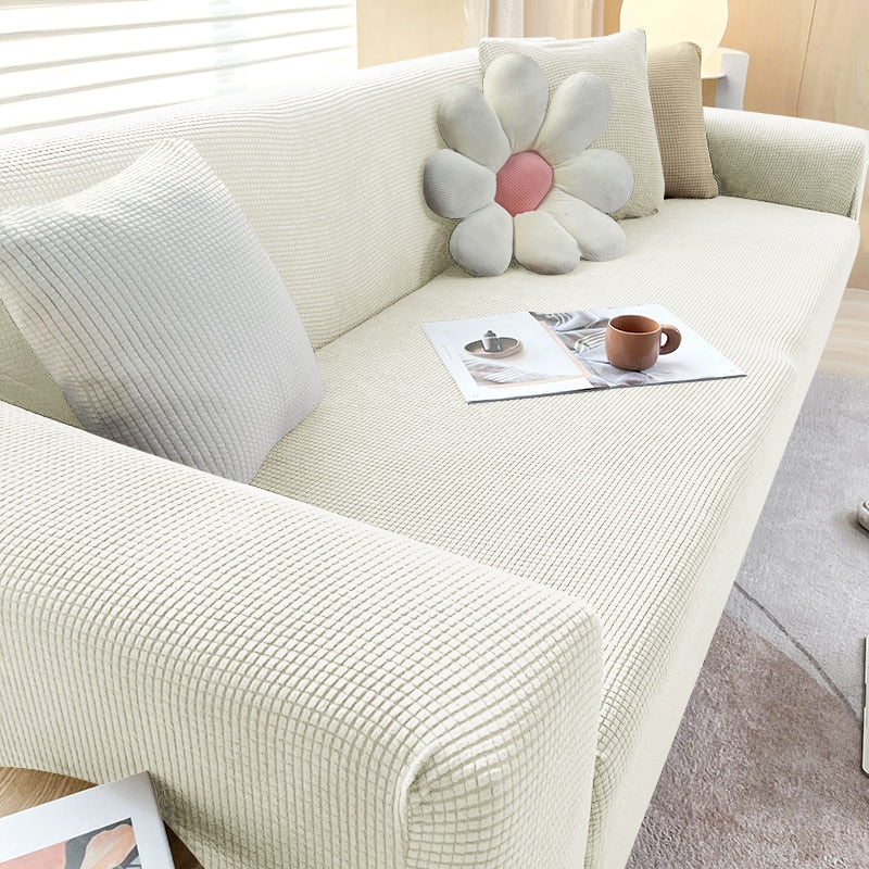 Textured Stretch Sofa Slipcover for Non Slip Furniture Protection