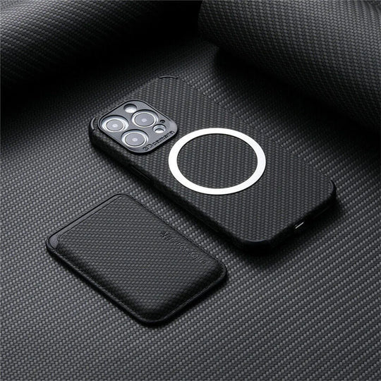 Slim MagSafe Leather Wallet Phone Case with Card Holder for iPhone