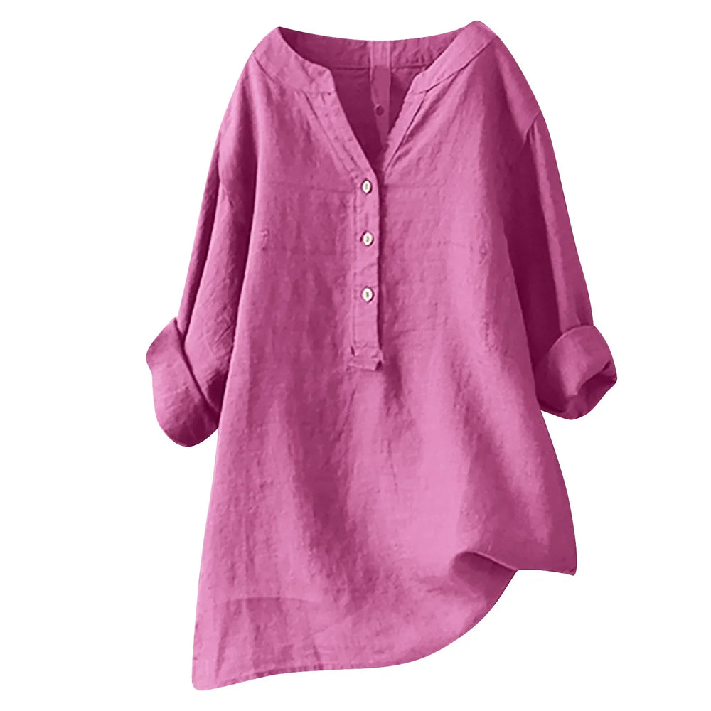 Relaxed Cotton Linen Shirt for Casual Summer Days