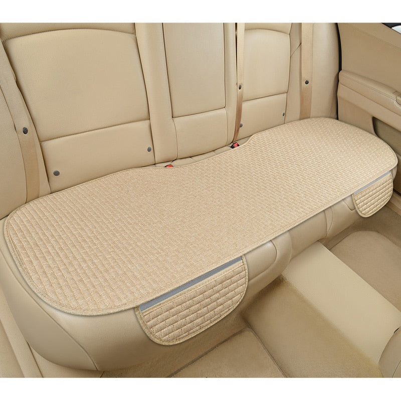 Universal Anti Slip Linen Car Seat Cushion Cover Mat for Front and Rear Seats