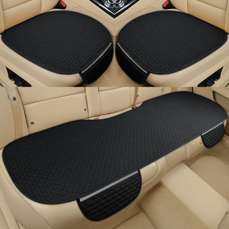 Universal Anti Slip Linen Car Seat Cushion Cover Mat for Front and Rear Seats