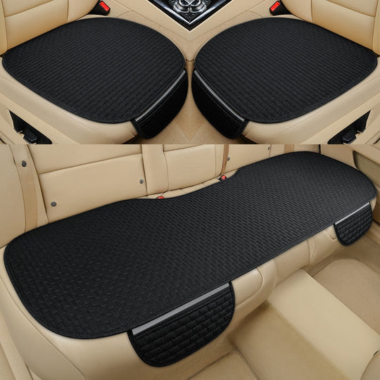 Universal Anti Slip Linen Car Seat Cushion Cover Mat for Front and Rear Seats