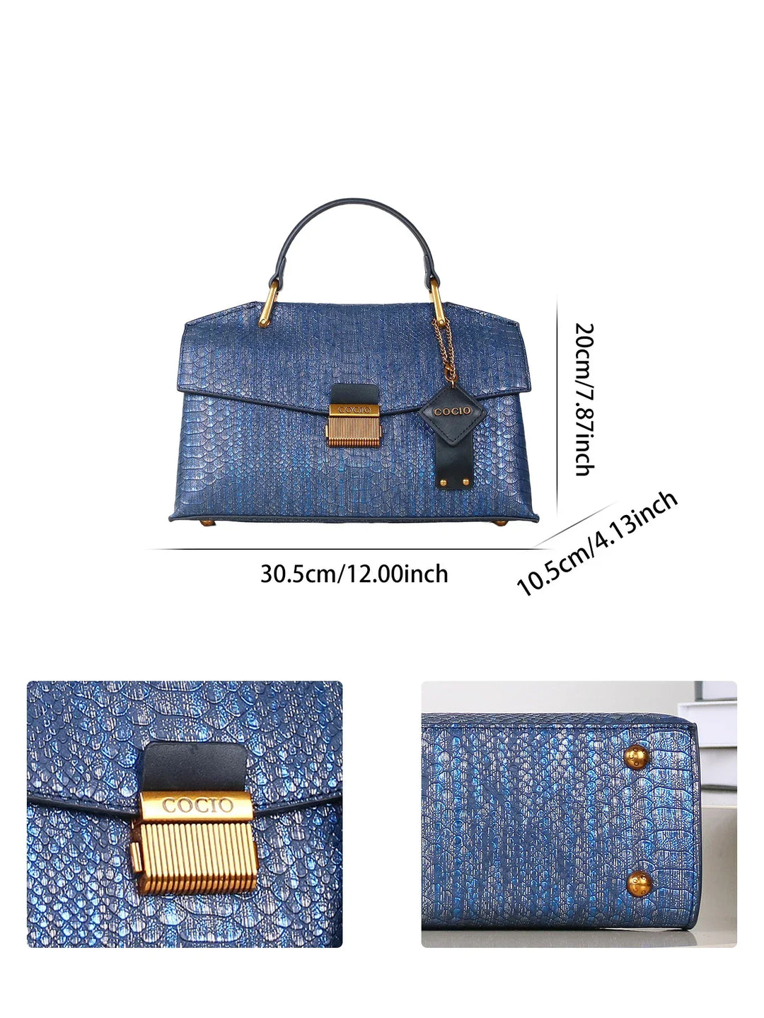 Luxe Snake-Print Leather Shoulder Bag for Work and Everyday Style