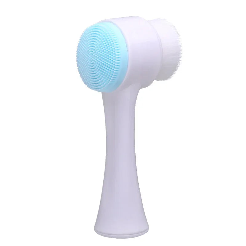 Dual Sided Silicone Facial Cleansing Brush for Deep Pore Skincare