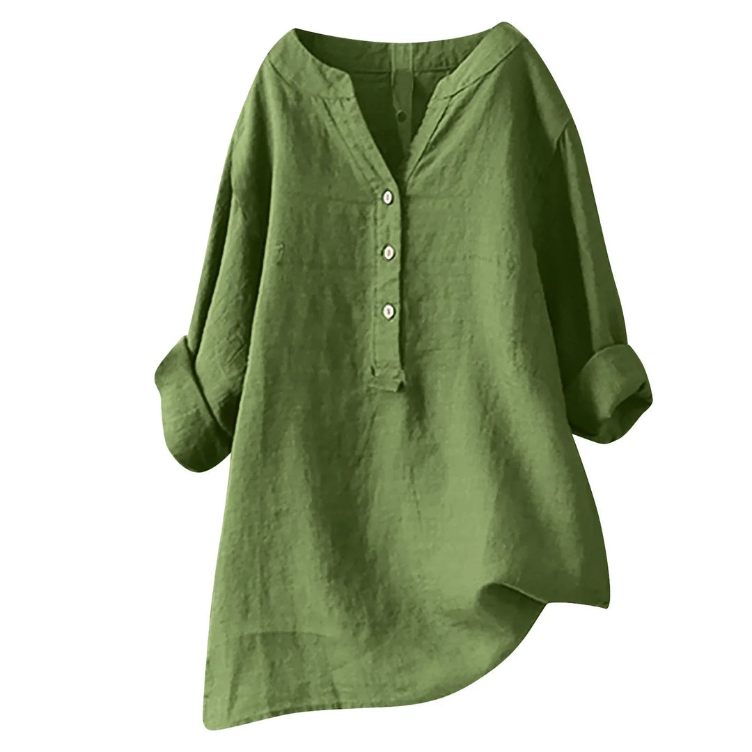 Relaxed Cotton Linen Shirt for Casual Summer Days