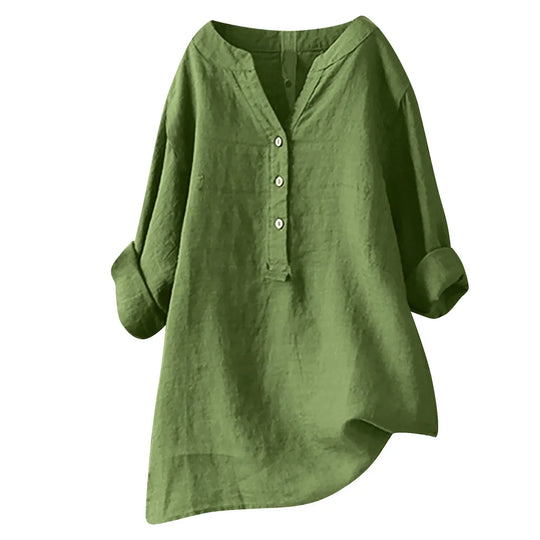 Relaxed Cotton Linen Shirt for Casual Summer Days