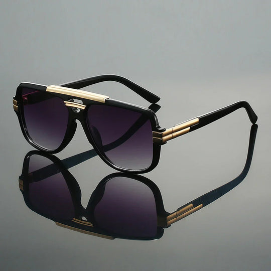 Oversized Double-Bridge Pilot Sunglasses for Everyday UV Protection