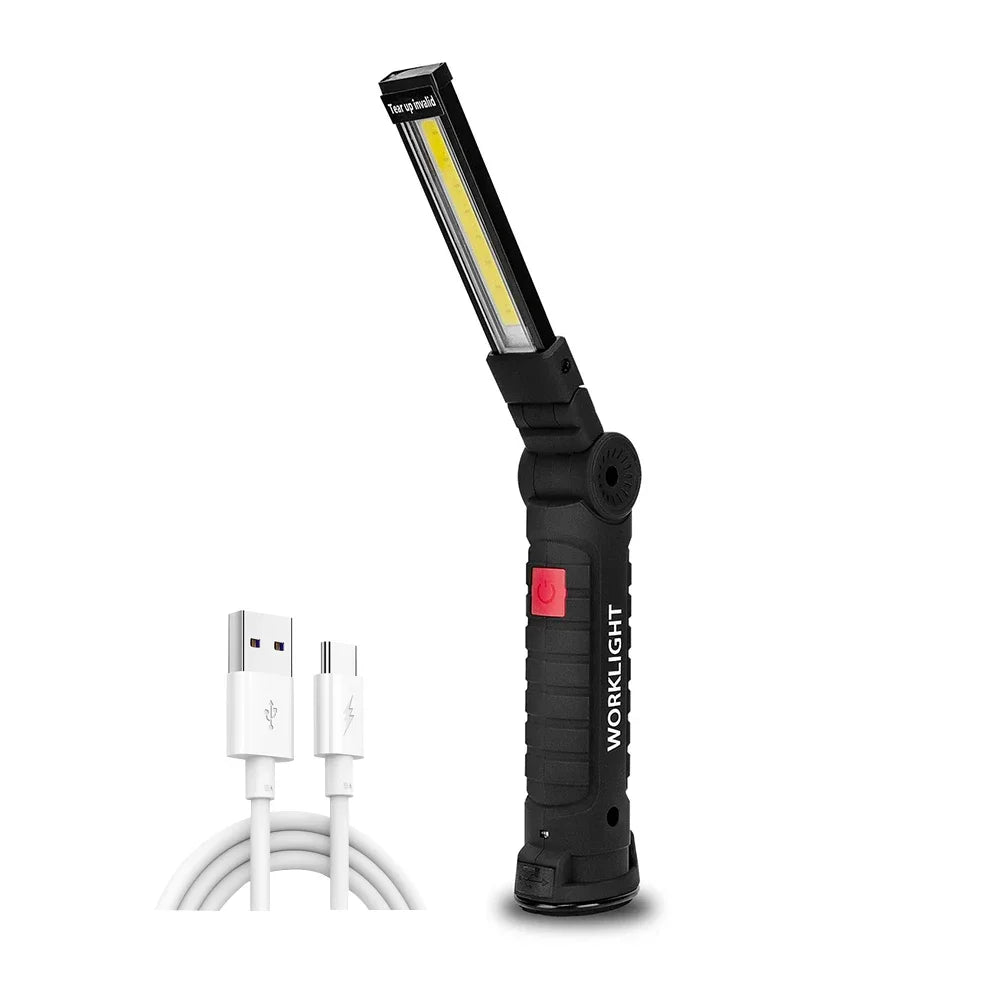 Flashlight with USB charging cable