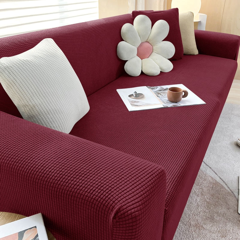 Textured Stretch Sofa Slipcover for Non Slip Furniture Protection