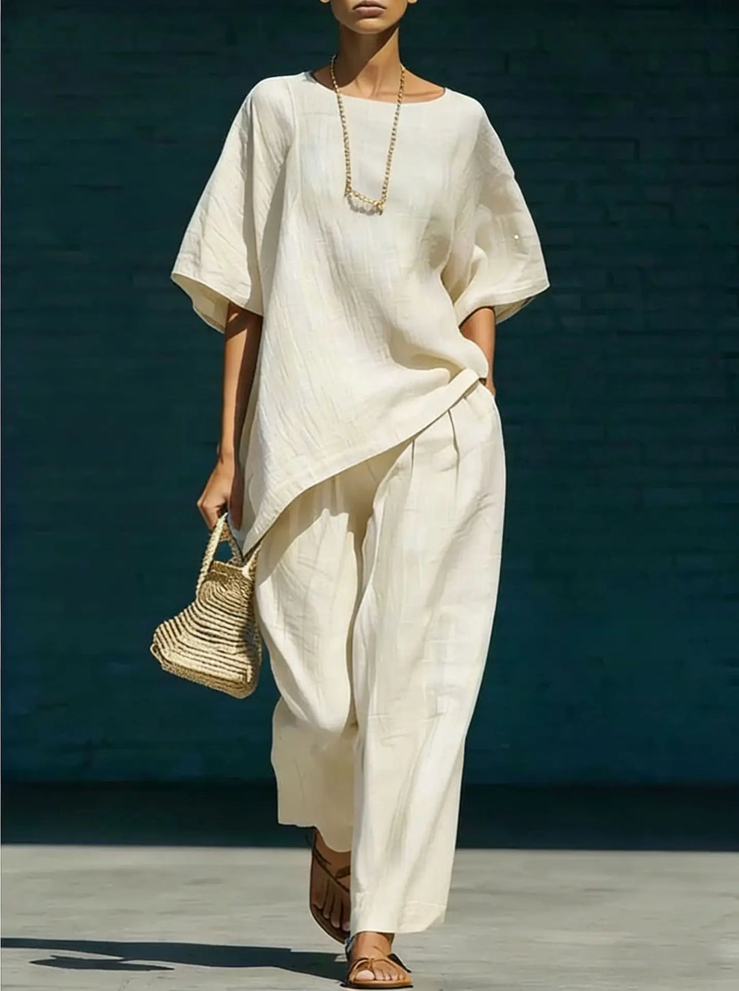 Relaxed Linen Two Piece Set for Summer
